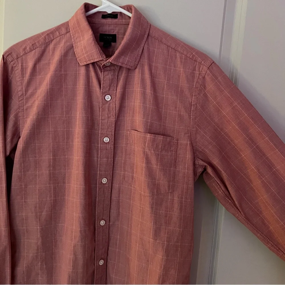 J. Crew mens long sleeve 100% cotton button down shirt | size medium